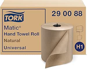 Tork Matic Paper Hand Towel Roll Natural H1 for Eco-Friendly Restrooms