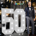 Marquee Numbers 50th Birthday Decorations - Large 4ft Light Up 50