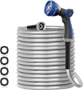 50ft 304 Stainless Steel Garden Hose Metal - Flexible, Never Kink
