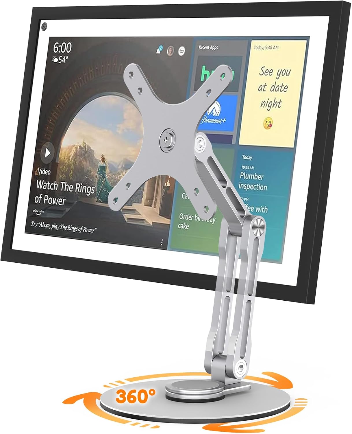 Swivel and Tilt Stand for Echo Show 15 - Adjustable Monitor Stand