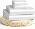LANE LINEN King Size 600 Thread Count Cotton Sheets - Cool Durable