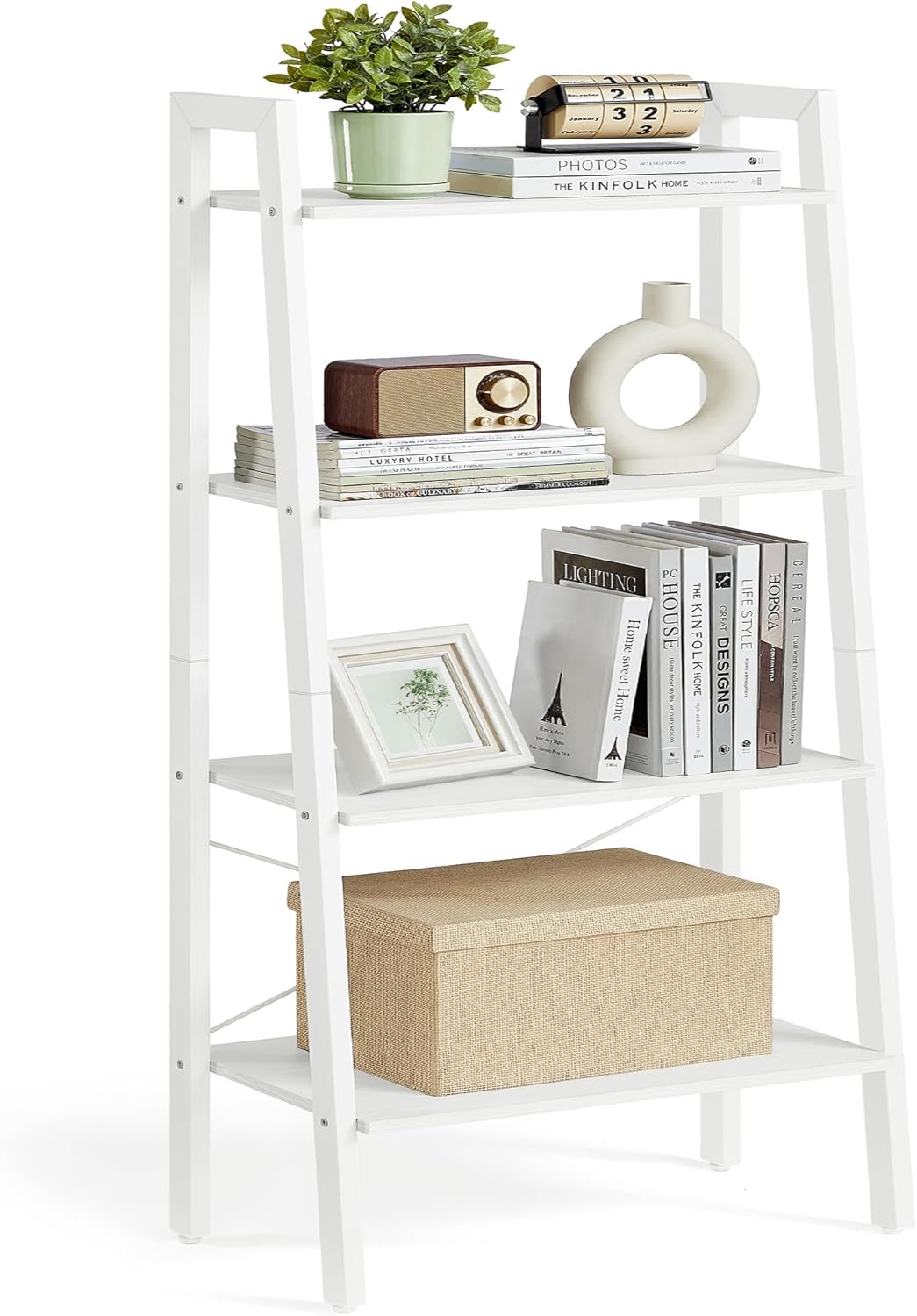 VASAGLE Ladder Shelf - 4-Tier Bookshelf for Any Room