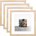 KINLINK 11x11 Picture Frame Natural Wood Square Frames - Simple