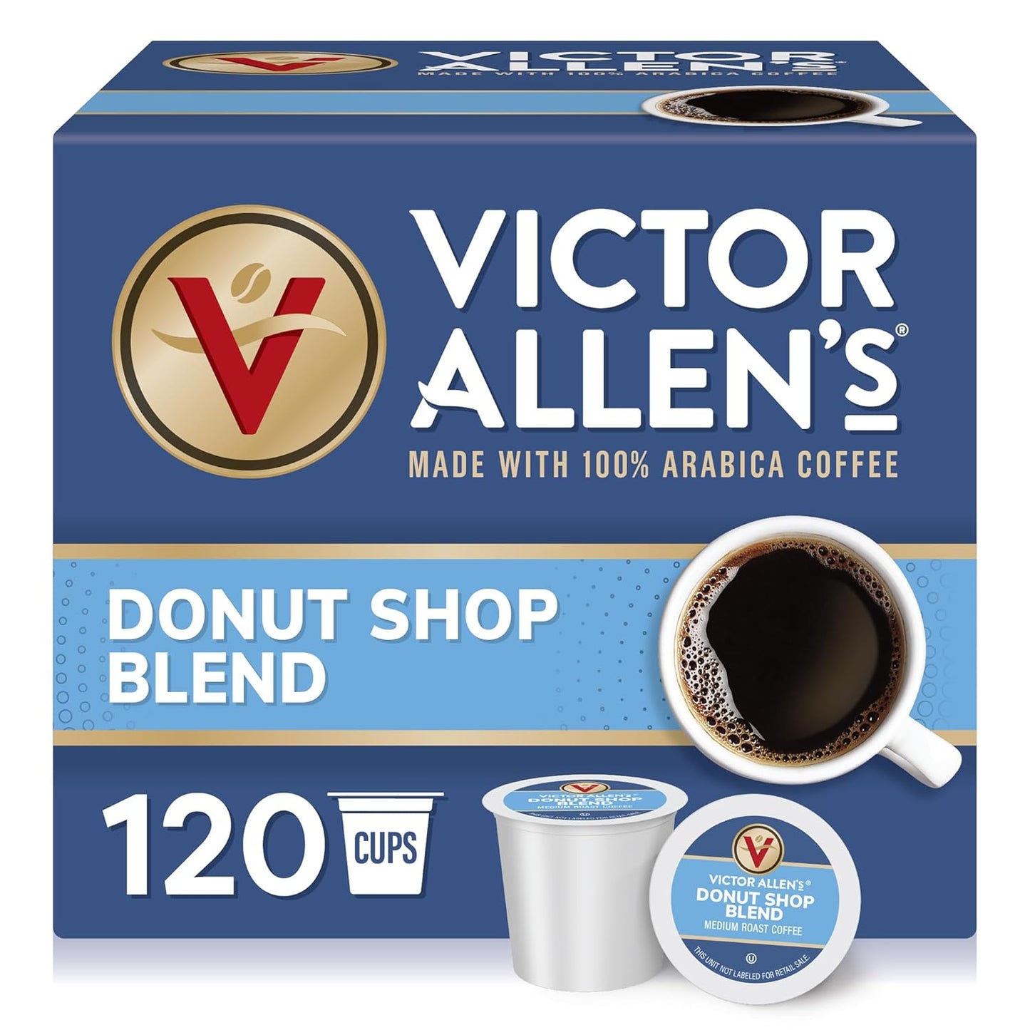 120 Count Donut Shop Blend Pods by Victor Allen's
