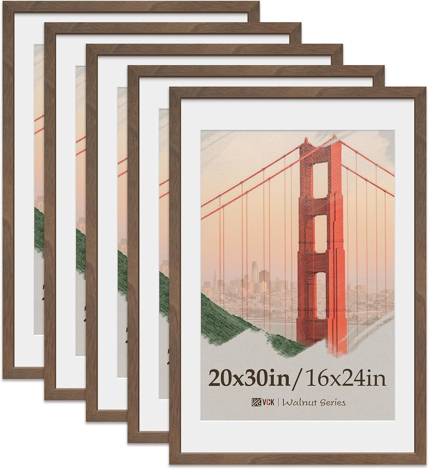 VCK 20x30 Poster Frame 5 Pack in Natural Wood Grain Finish