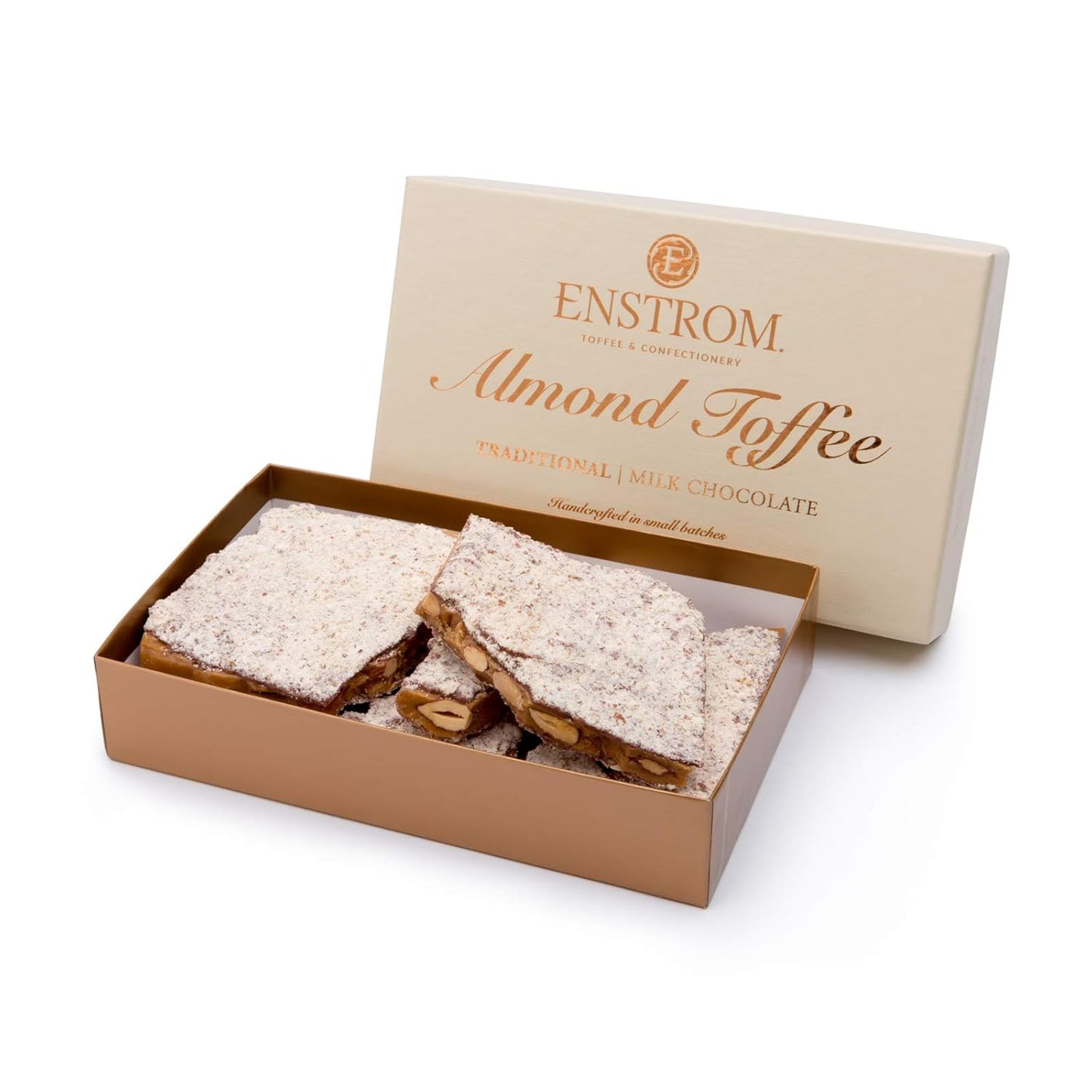 Handcrafted Milk Chocolate Almond Toffee 1lb Box - Gluten Free