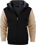 GEEK LIGHTING Men's Warm Fleece Zip Hoodie for Cold Weather