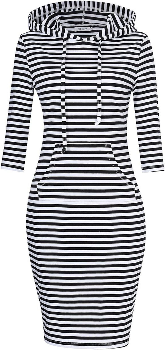 MISSKY Womens Casual Hoodie Dress for Everyday Comfort and Style