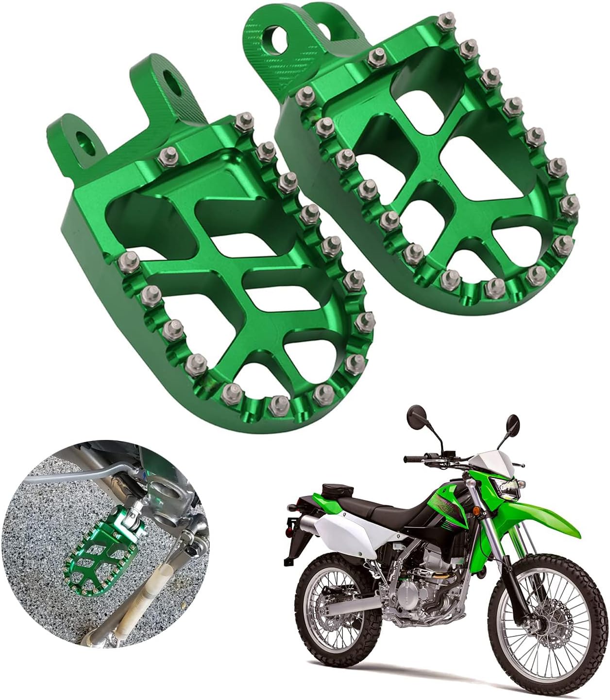 AnXin Foot Pegs for KLX300 KLX250 Dirt Bikes - Superior Grip