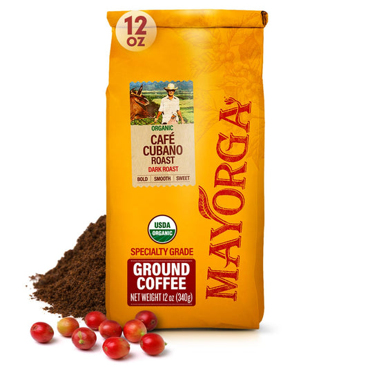 Mayorga Cubano Roast Dark Coffee 12oz Bag - USDA Organic