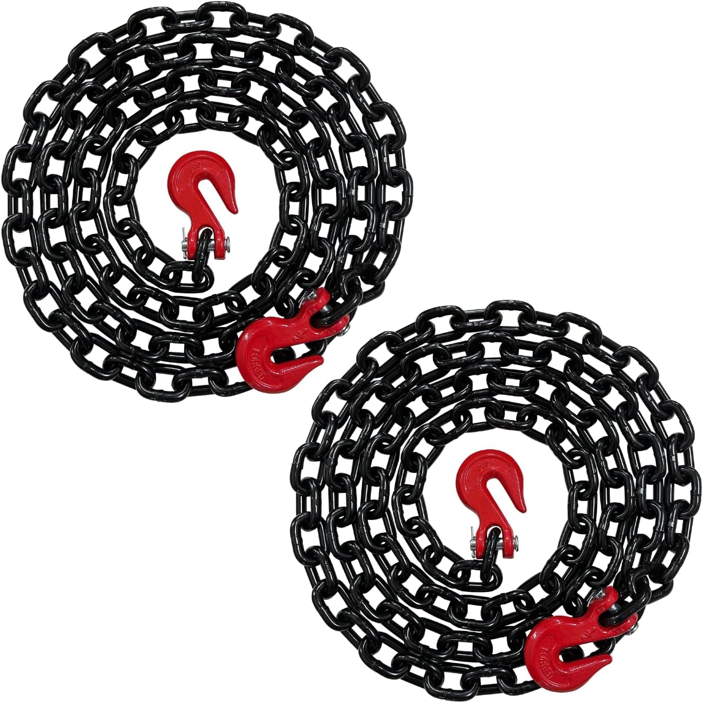 2PK - Heavy Duty 1/2 X 15ft Grade 80 Transport Binder Chain