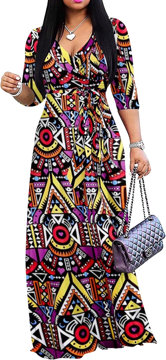 Yajedo Womens Casual Summer Maxi Dress Plus Size with Pockets