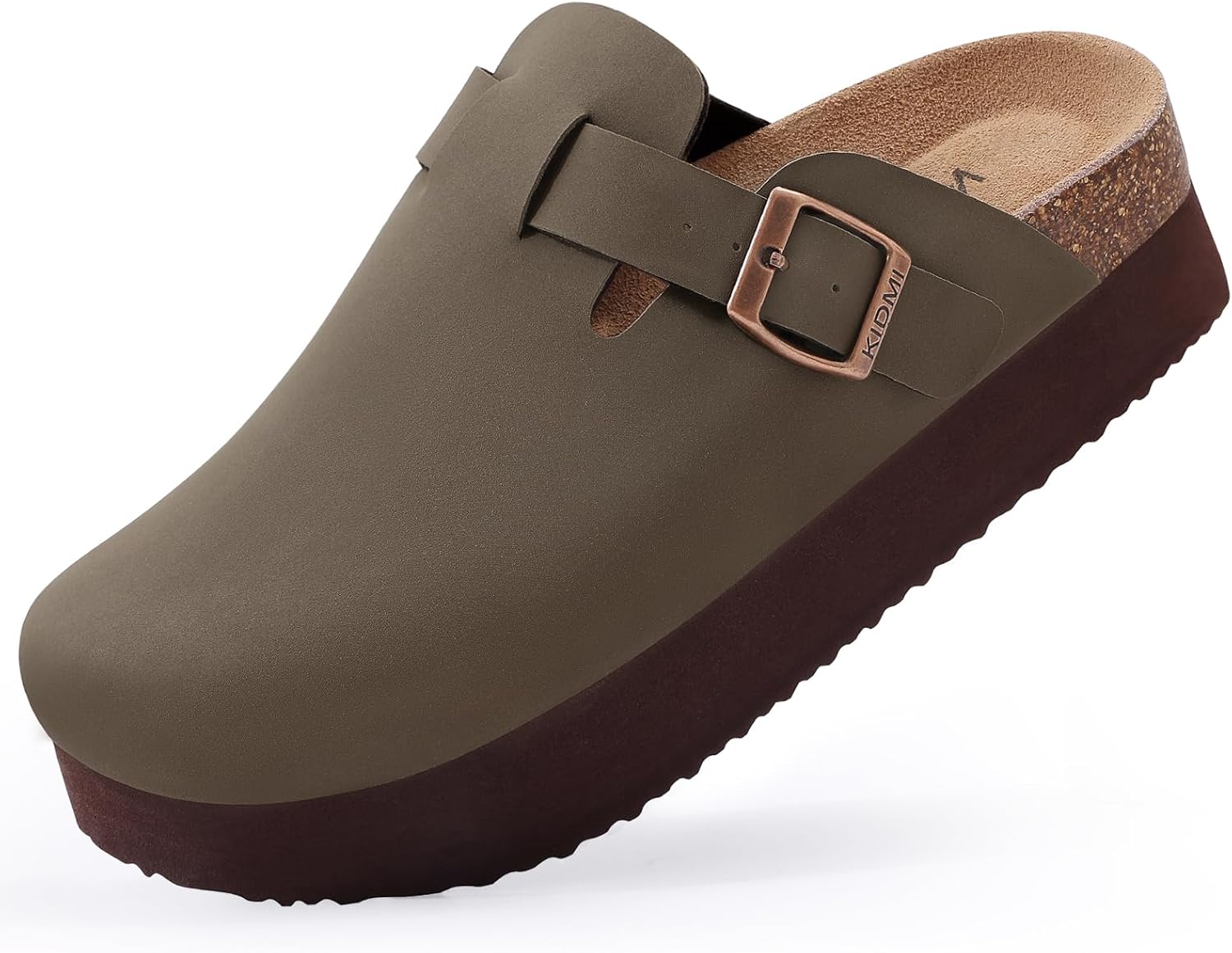KIDMI Women's Platform Clogs with Cork Footbed for Comfort