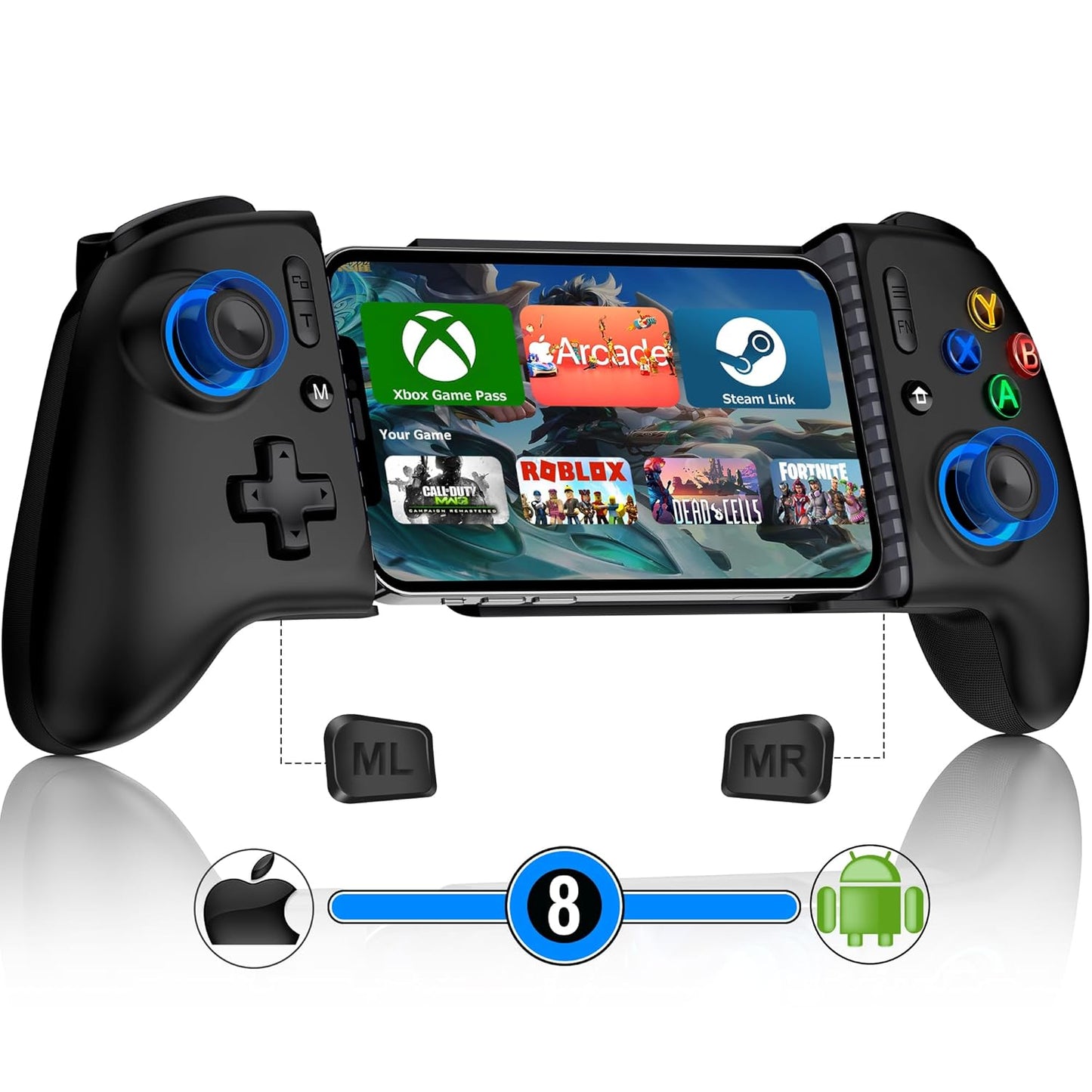 Mocagen Mobile Gaming Controller for iPhone and Android Devices