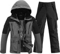 Men's Ski Suit Two Piece Insulated Snowsuits - Warm Waterproof Set