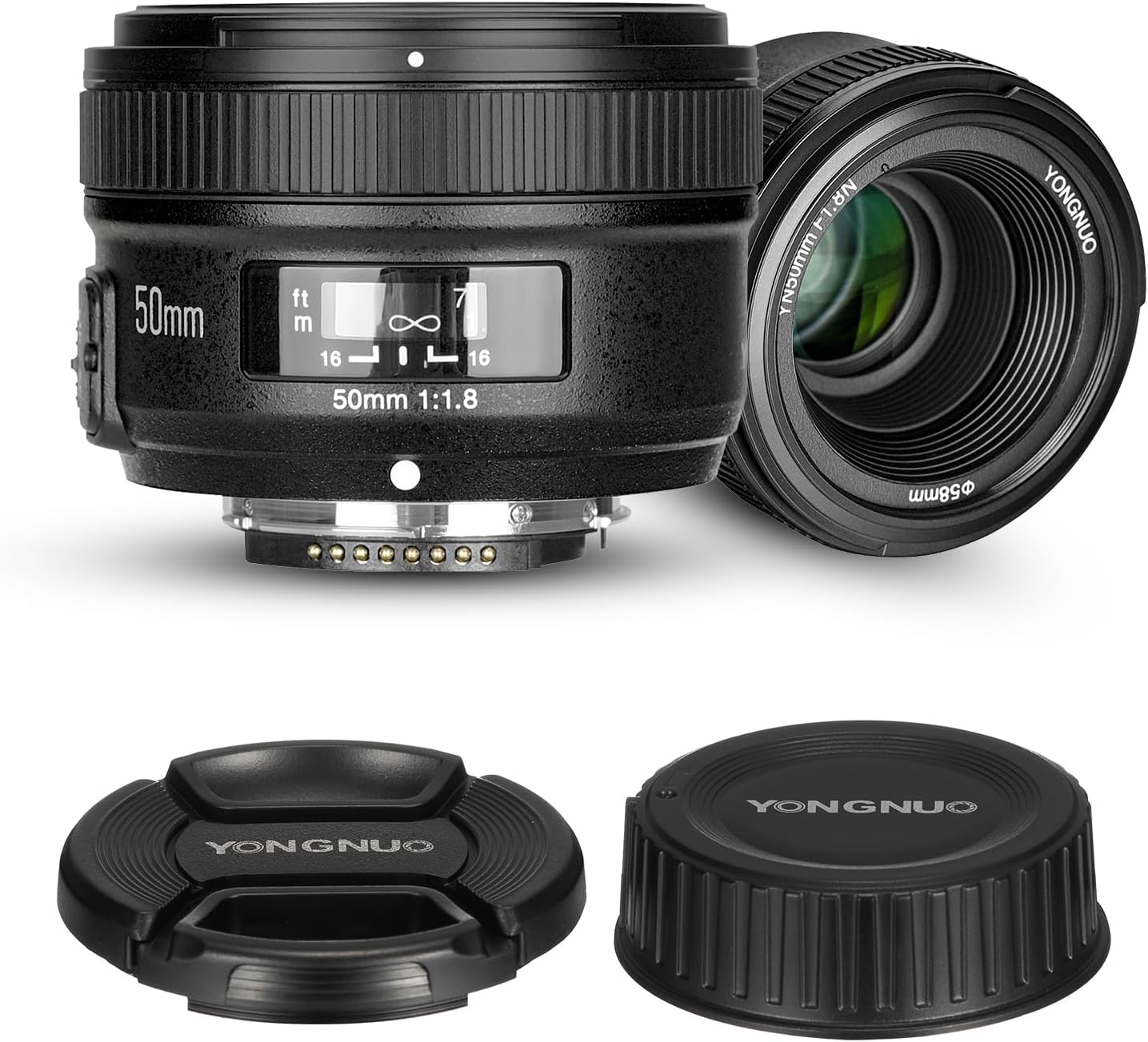 YONGNUO YN50mm F1.8N Lens for Nikon F-Mount Cameras