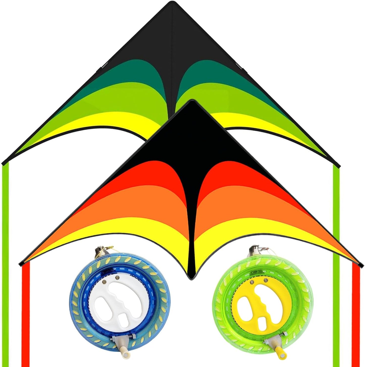Large Delta Kite Easy to Fly with Kite Reel Set for Everyone