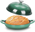 TeamFar Cast Iron Bread Dutch Oven 6 Qt - Even-Heat Sourdough Pot