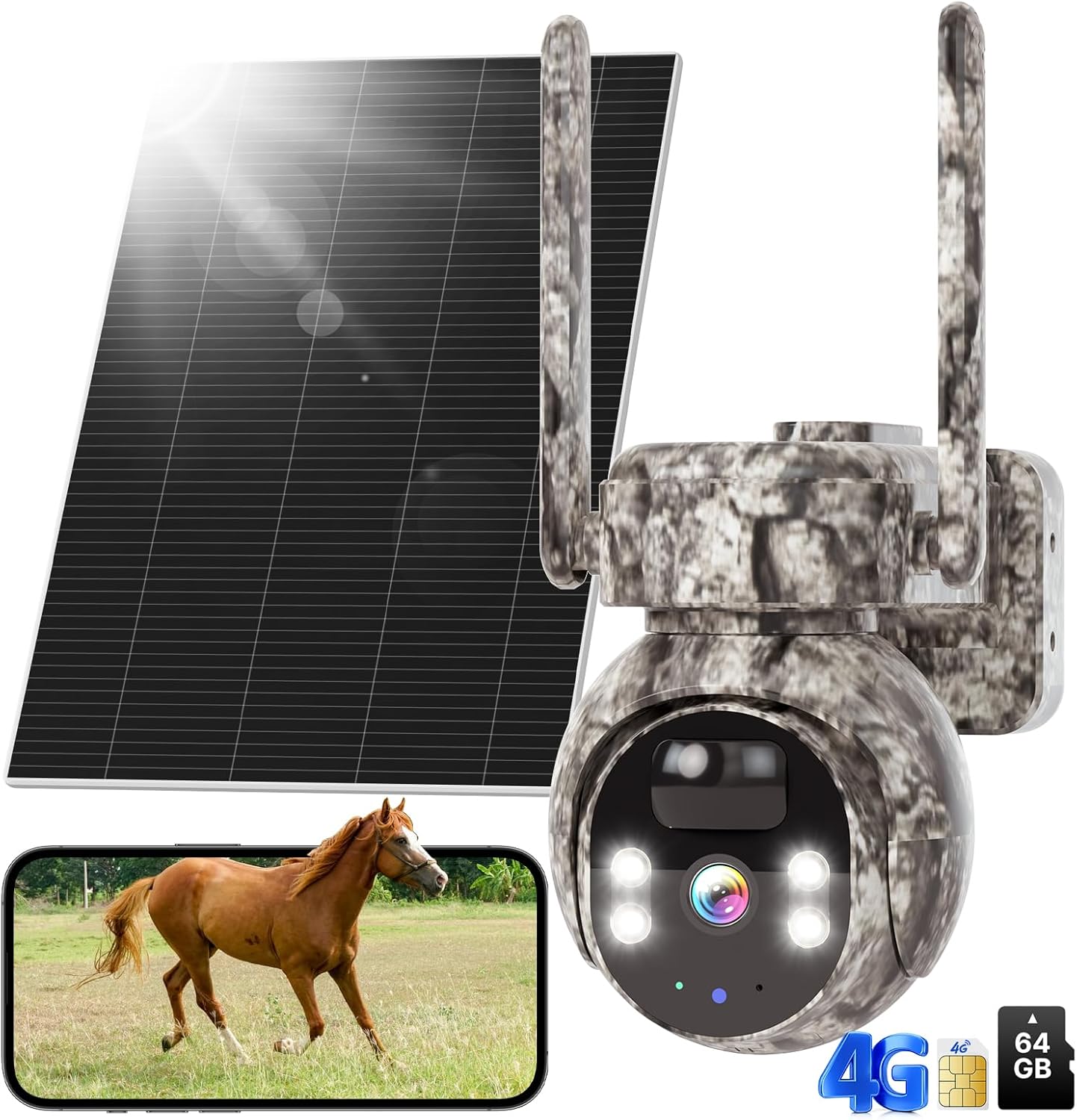 4G Solar Trail Cam: Color Night Vision