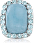 Aquamarine and Sky Blue Topaz Sterling Silver Ring - Statement Style