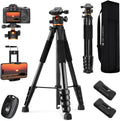 75 in Camera Tripod - Lightweight Travel Tripod with 360 Ball Head