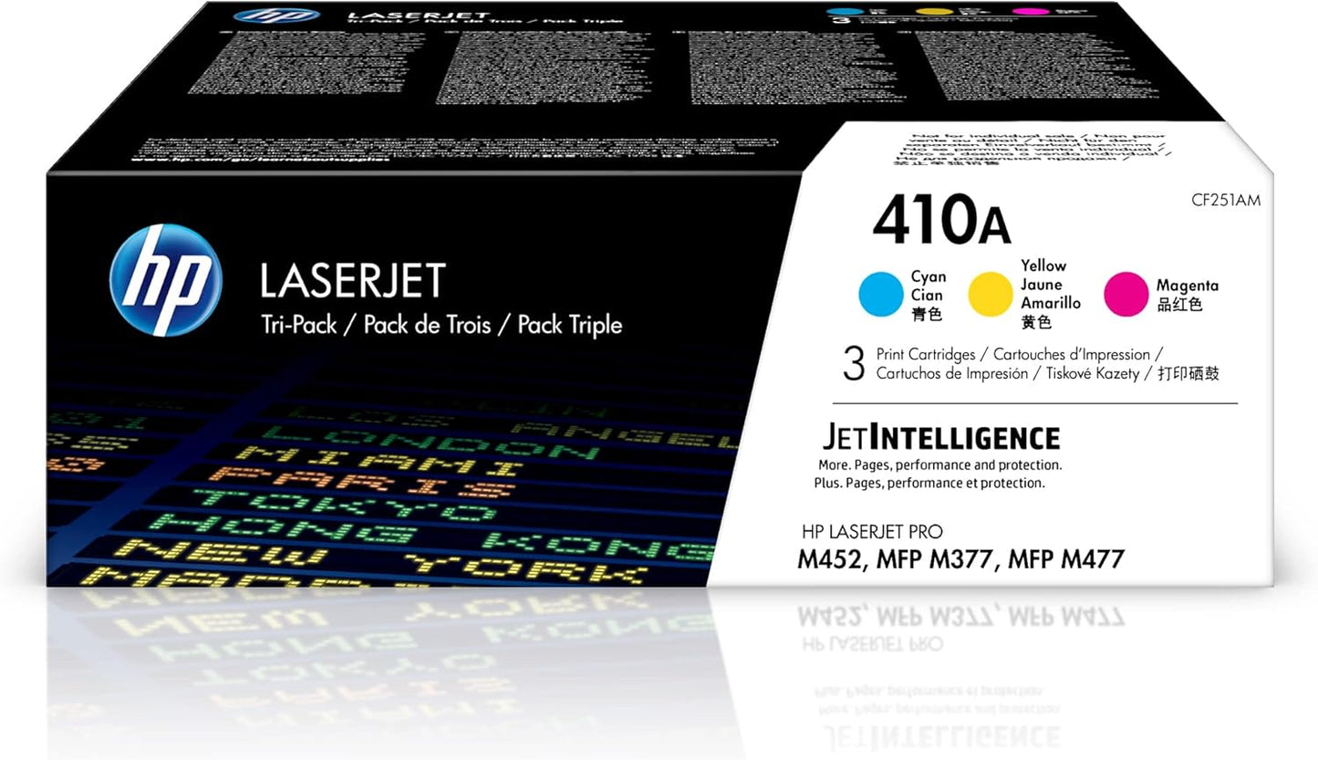 Vibrant Colors for LaserJet Pro | HP 410A Toner Trio
