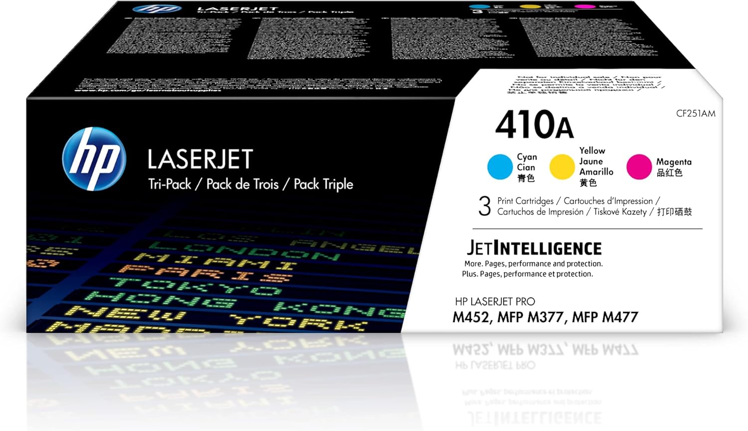 Vibrant Colors for LaserJet Pro | HP 410A Toner Trio
