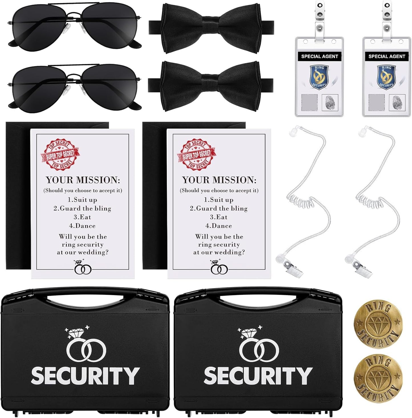 Aoriher Ring Wedding Bearer Security Set for Fun Celebrations