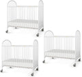 Foundations Pinnacle Metal Compact Folding Crib 3 Pack - Hotel Use