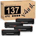 v4ink 4PK Compatible CRG137 Toner Cartridge for Canon Printers