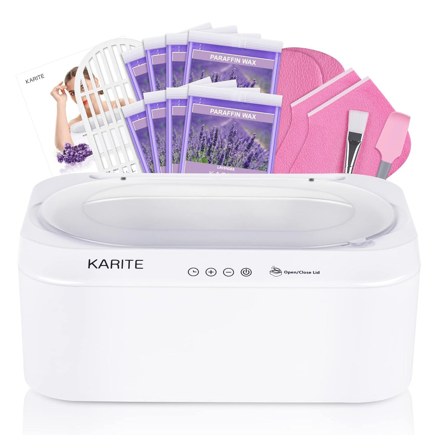 KARITE Paraffin Wax Machine for Hands and Feet with Auto Open Lid