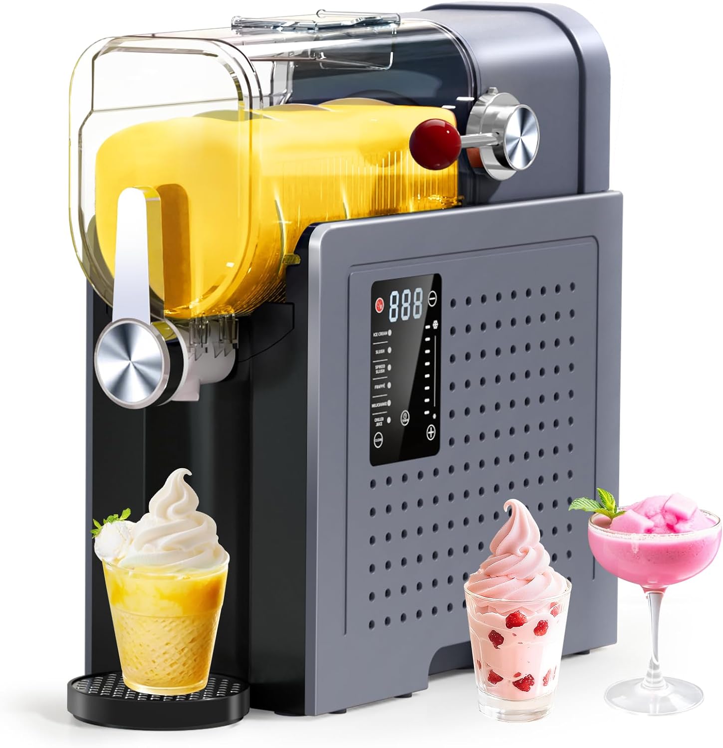 Slushy Machine for Home - 88oz Frozen Drink Maker with LED Display