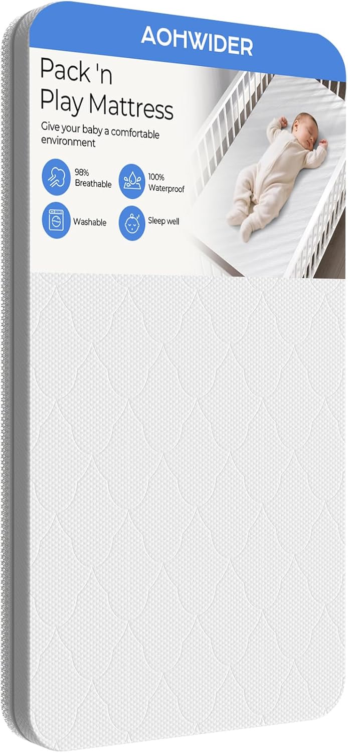 38x26 Pack N Play Mattress - Dual Side Gel Memory Foam Pad
