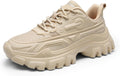 Women Chunky Fashion Sneakers Platform Lace-Up Comfortable Sneakers