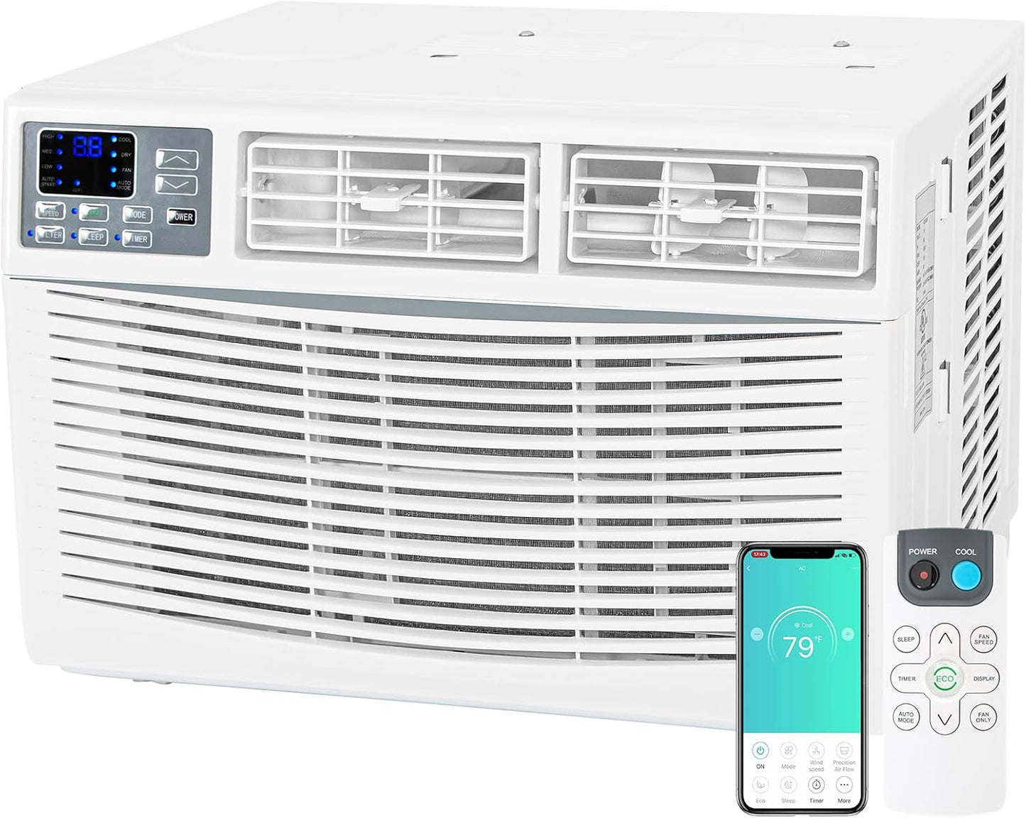 10,000 BTU WiFi Window Air Conditioner with Smart Control