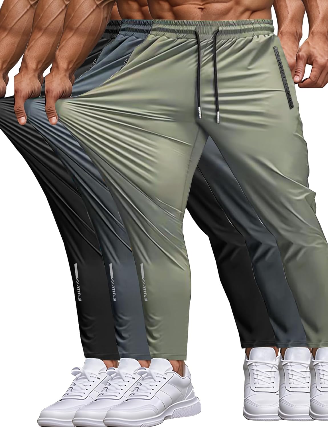 Men's Sweatpants Lightweight Active Pants Quick Dry for Jogging