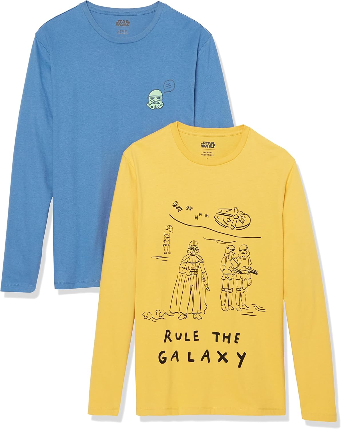 Marvel and Star Wars Men's Long-Sleeve T-Shirts Pack of 2