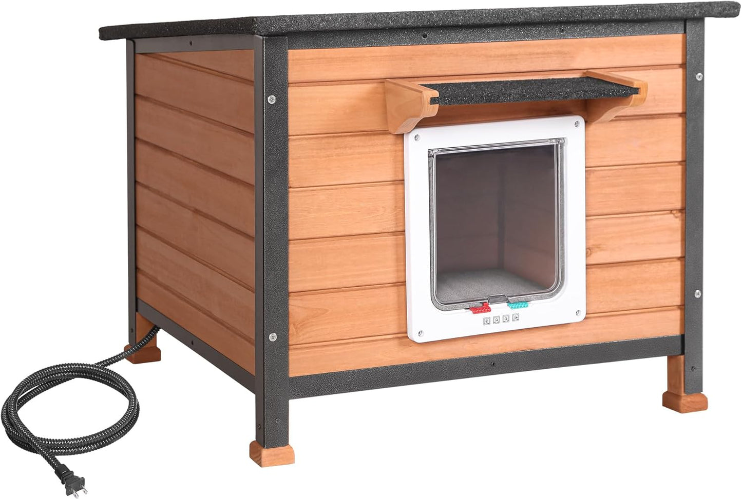 X-ZONE PET Heated Cat House for Feral Stray Cats and Small Animals