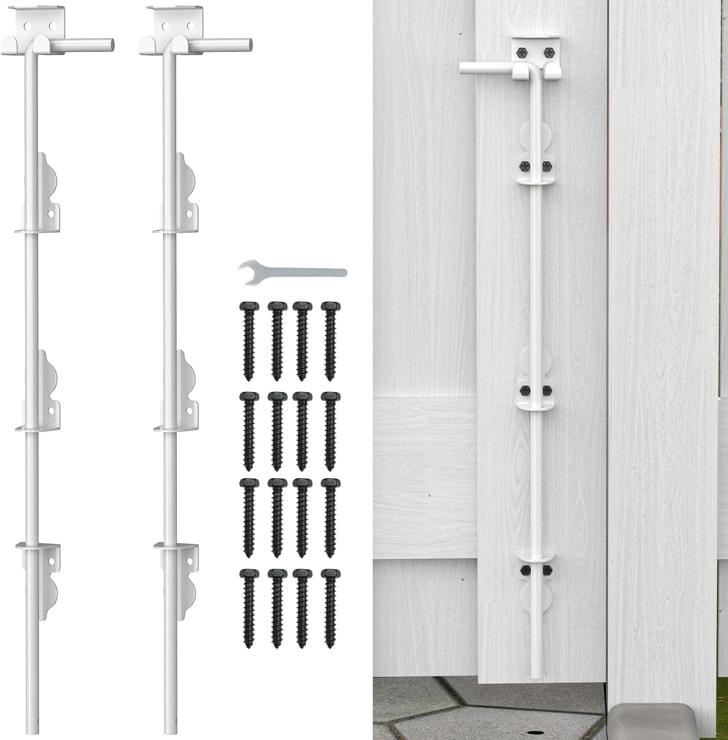 24 Inch Heavy Duty Cane Bolt Drop Rod for Gates and Fences