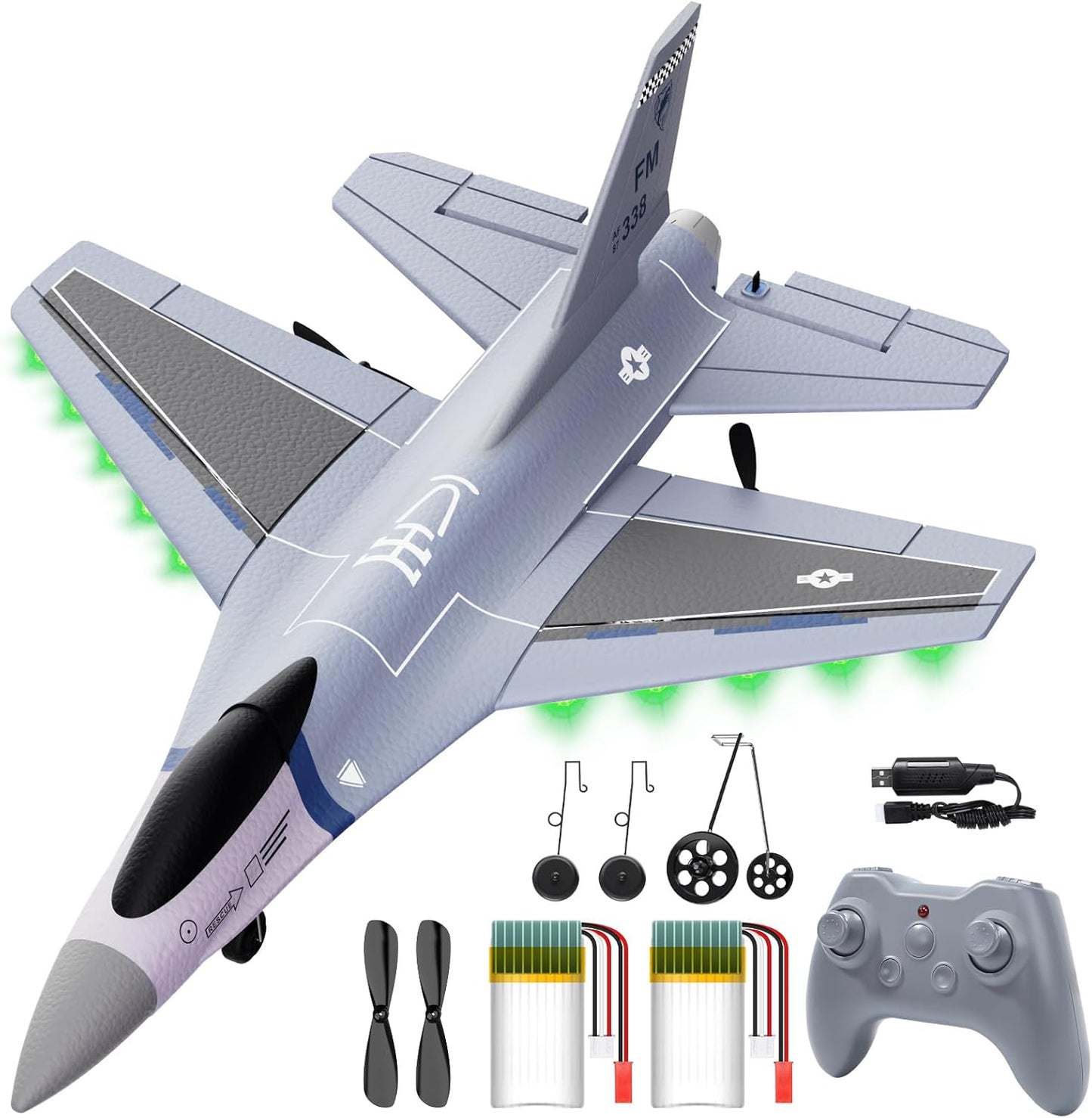 DEERC Fighting Falcon RC Plane - Easy to Fly for All Ages