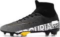 HHY Men's Soccer Cleats High-Tops Non-Slip Spikes for Performance