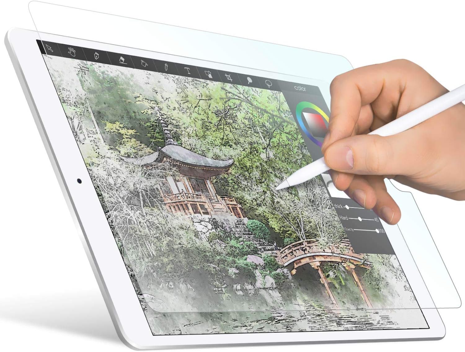 ELECOM Pencil-Feel Screen Protector for 10.2 inch iPad Models
