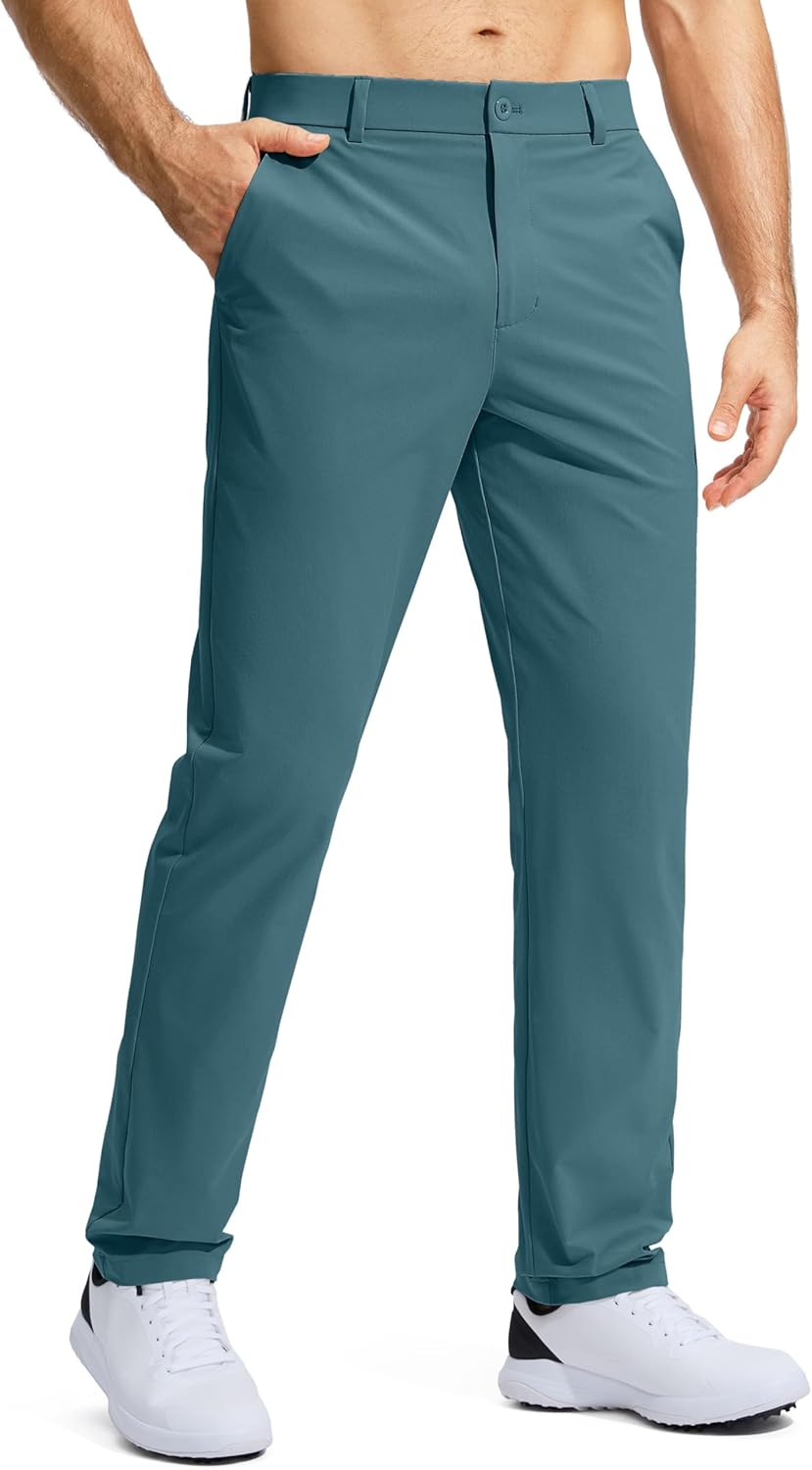 Pudolla Men's Golf Pants Lightweight Quick Dry Casual Slacks