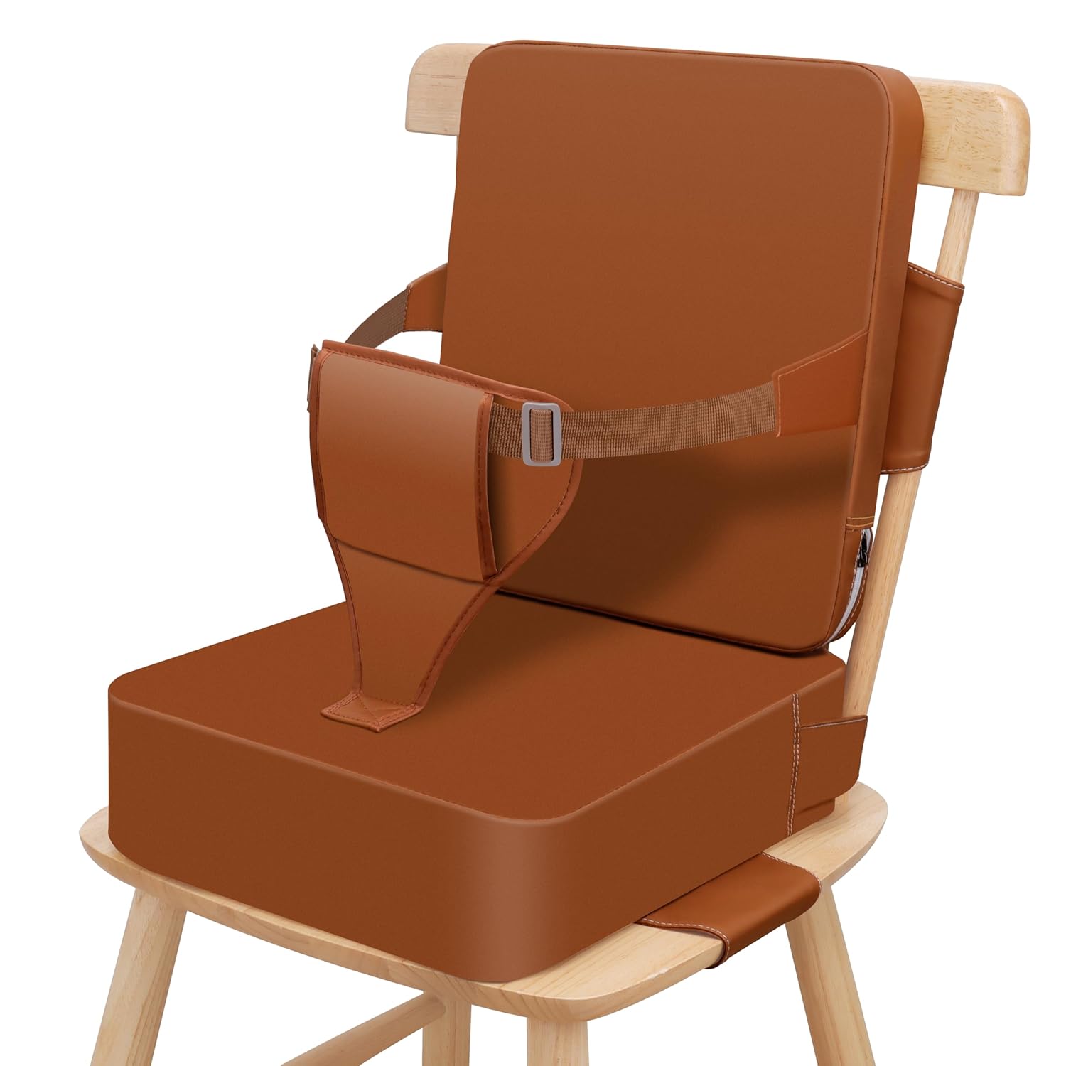 Toddler Booster Seat for Dining Table with Backrest and Straps