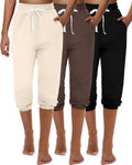 Capri Sweatpants Joggers Women - Lightweight High Waist Capri Pants