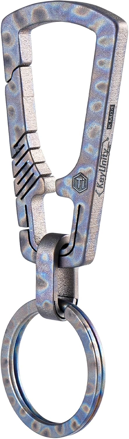KeyUnity Titanium Carabiner Keychain Clip for Everyday Carry