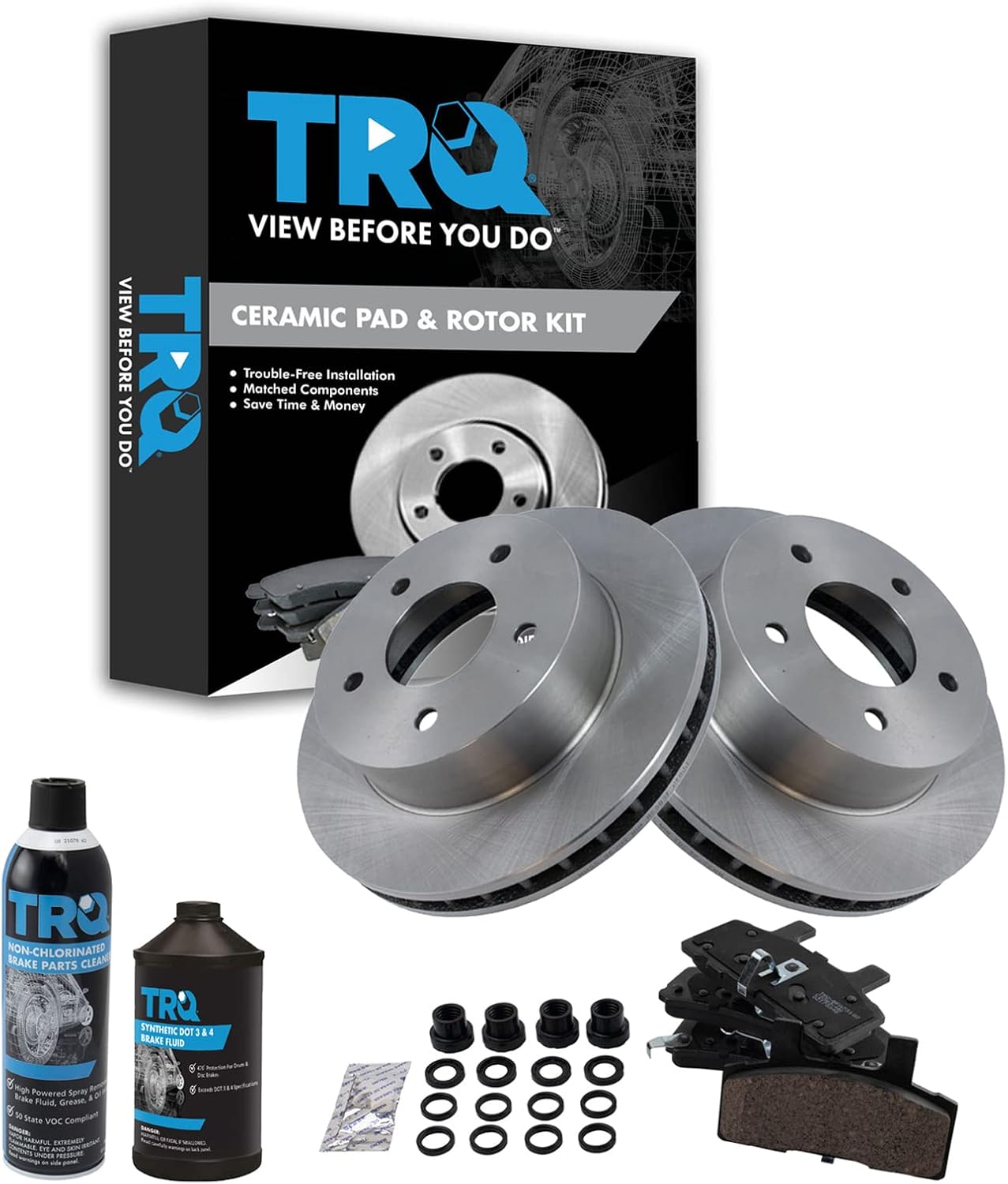 TRQ Front Brake Pad & Rotor Kit for Chevrolet Astro & GMC Safari