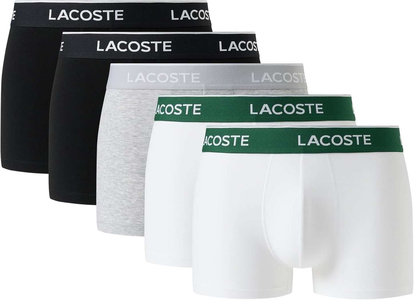 Lacoste Cotton Stretch Essentials Trunks 5-Pack for Men