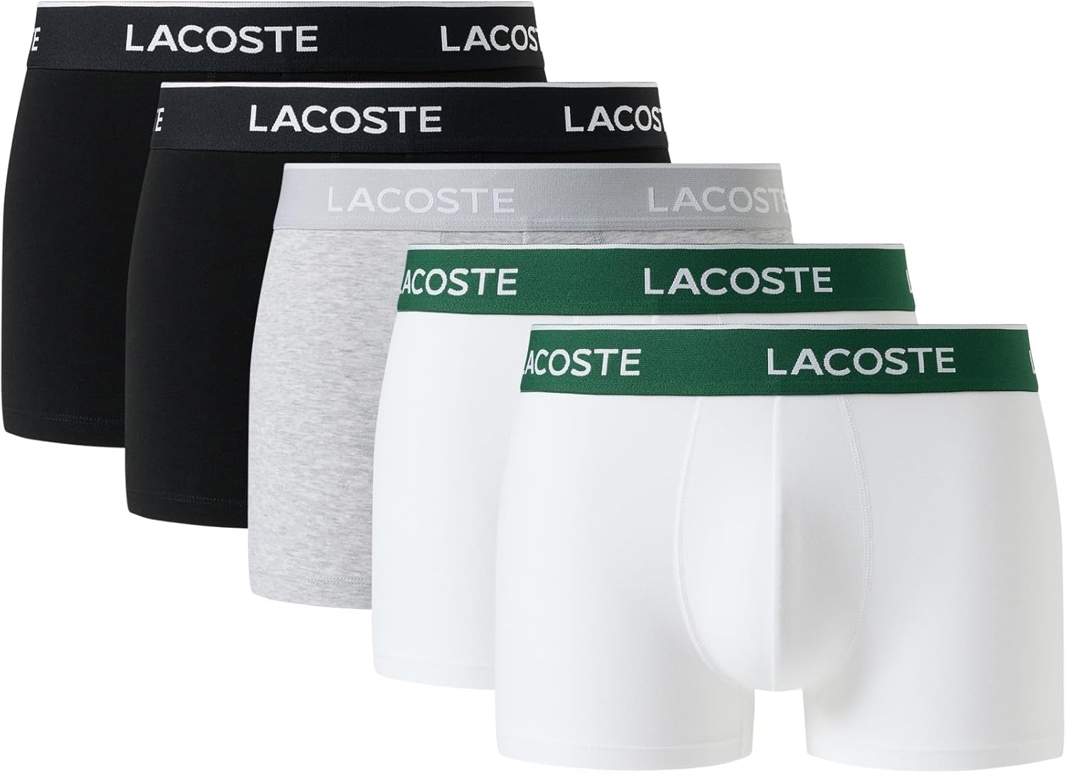 Lacoste Cotton Stretch Essentials Trunks 5-Pack for Men
