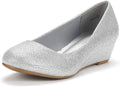 DREAM PAIRS Women's Debbie Mid Wedge Heel Pump Shoes - Comfortable on